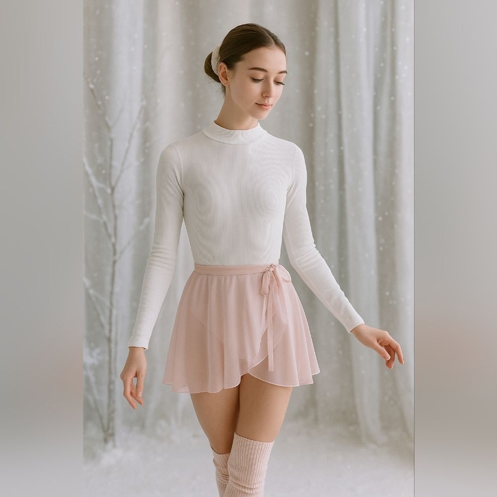 White Ribbed Long Sleeve Bodysuit XL XXL High Neck Snap Closure Minimalist Layer